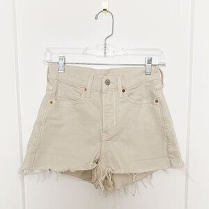 Ecru denim shorts